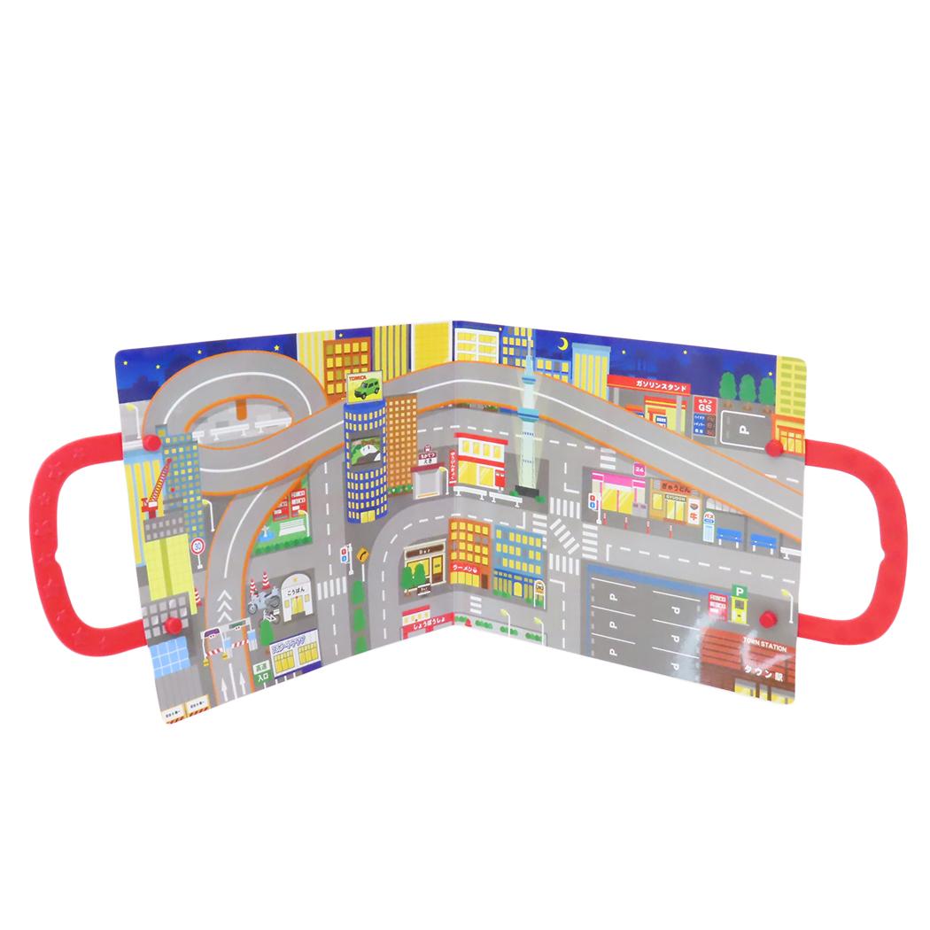 おでかけHELLOシール ジオラマステッカー トミカ 夜の都会 TOMICA カミオジャパン プレゼント メール便可