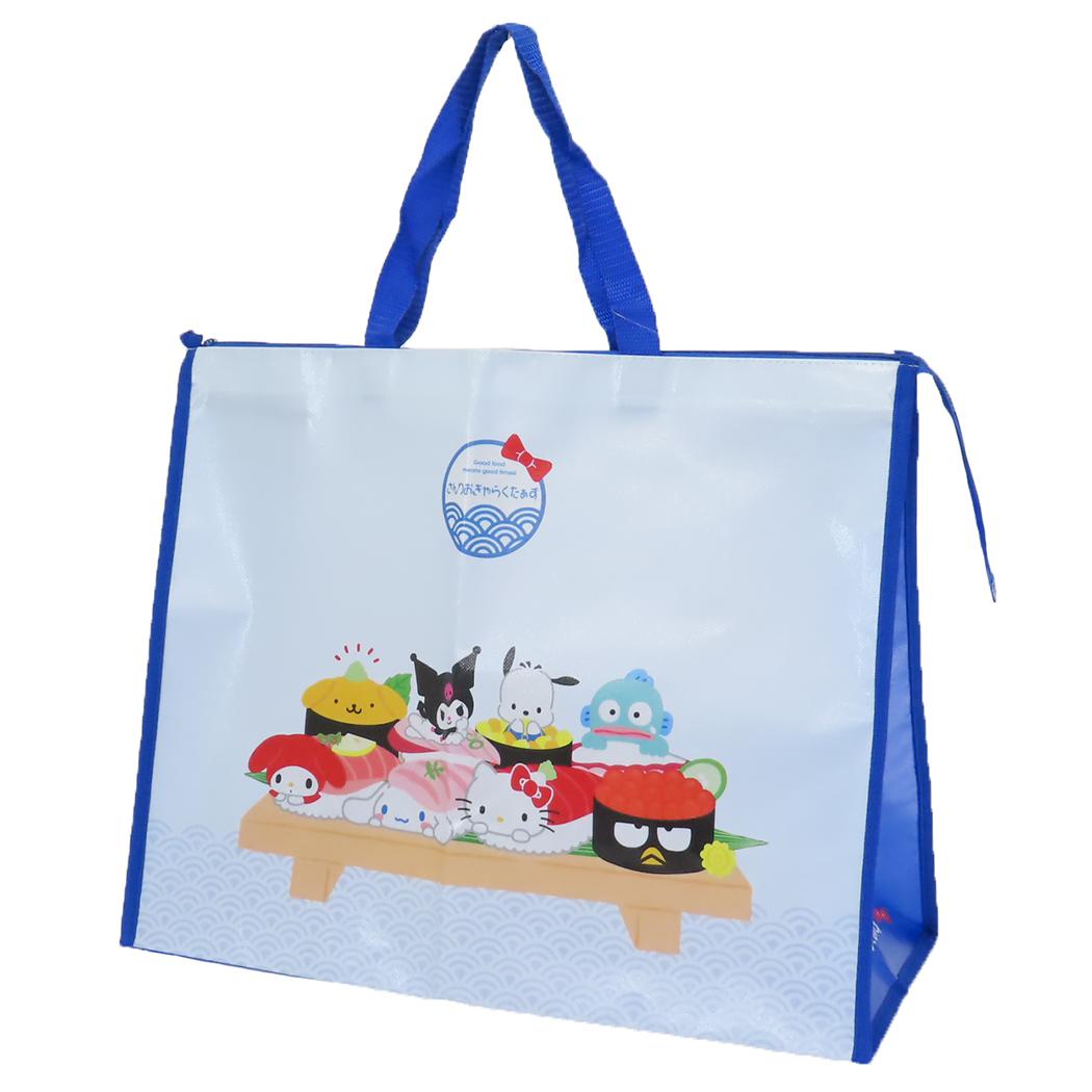 ショッピングバッグ トートバッグ サンリオキャラクターズ 寿司下駄 サンリオ カミオジャパン お買い物かばん メール便可