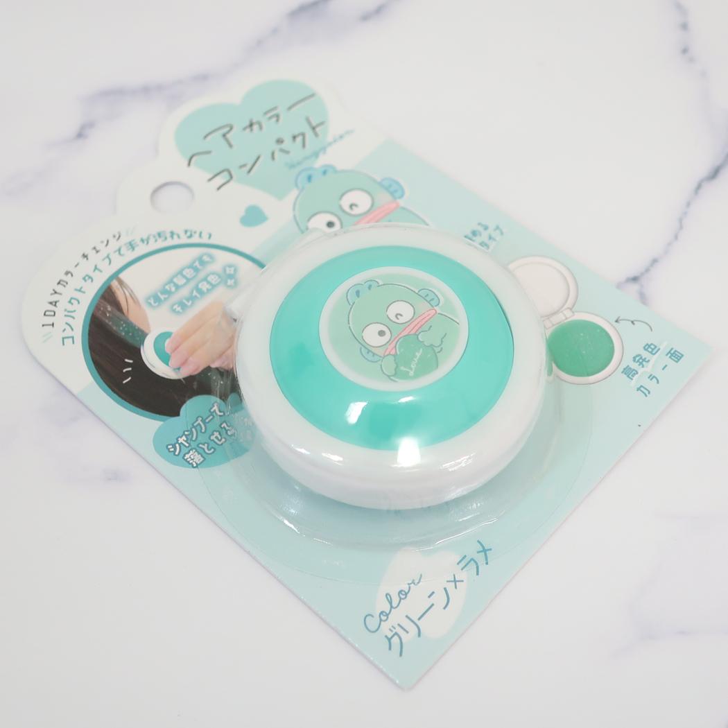 ヘアカラーコンパクト ヘアカラー用品 ハンギョドン グリーンxラメ サンリオ カミオジャパン コスプレ 髪染め 推し活 メール便可
