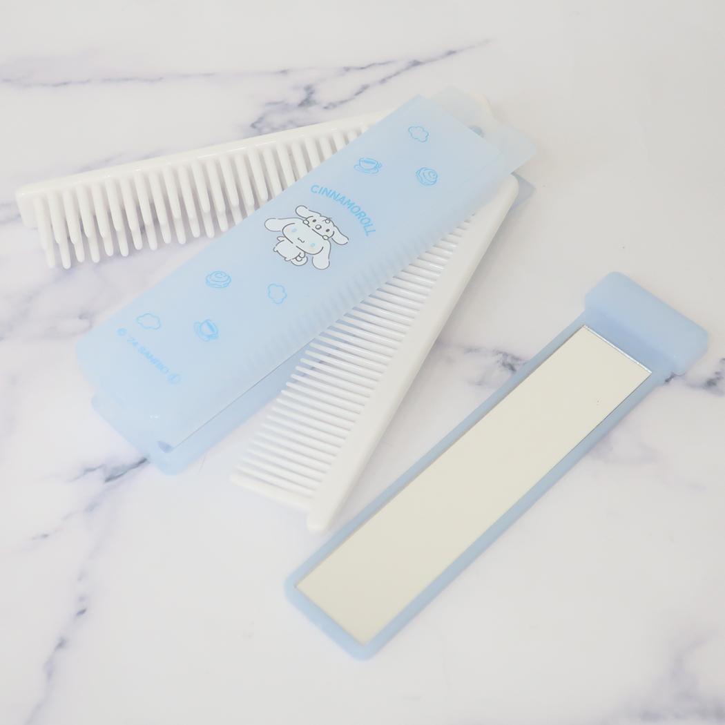 折りたたみブラシ＆コーム ヘアブラシ シナモロール サンリオ カミオジャパン プレゼント メール便可