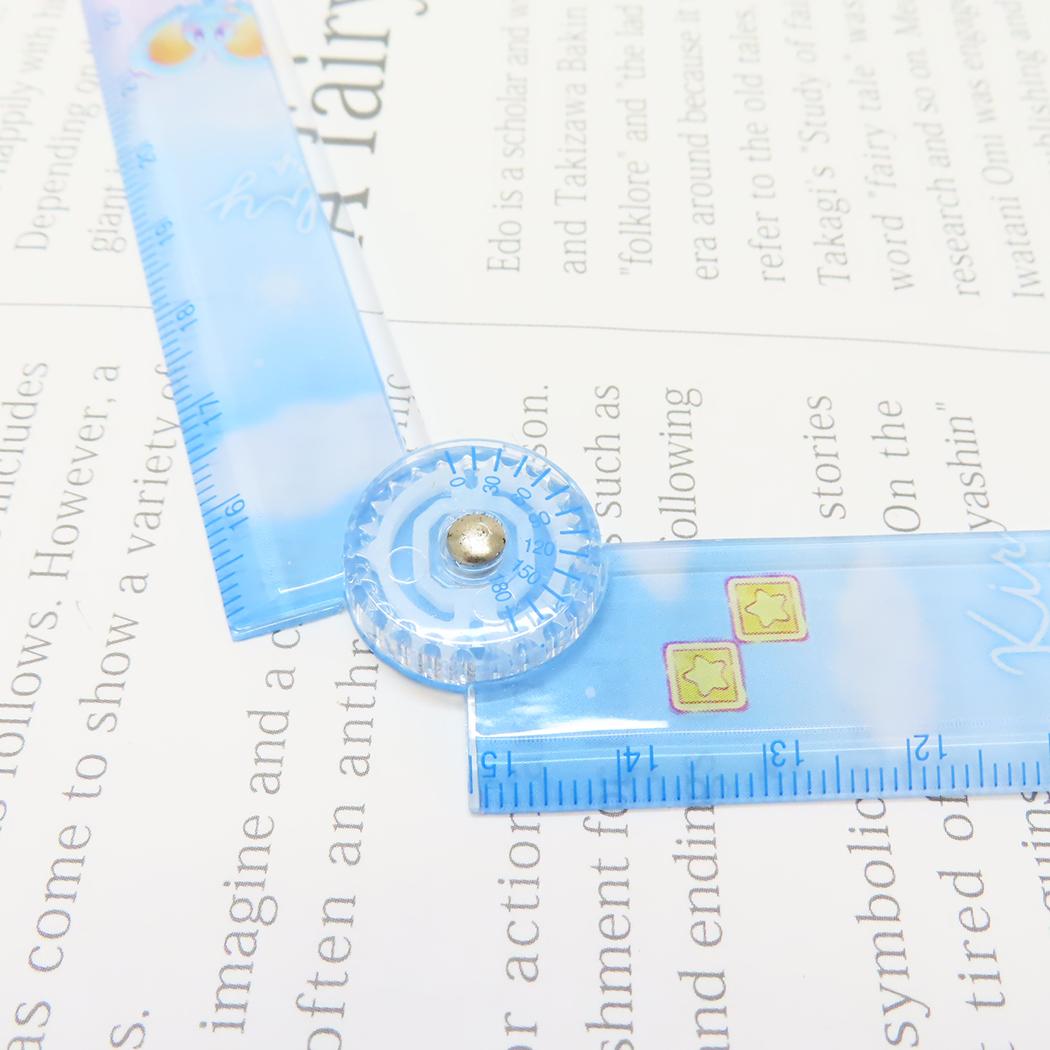分度器付き折りたたみ定規 ものさし 星のカービィ Ones daily life カミオジャパン 新学期準備文具 メール便可