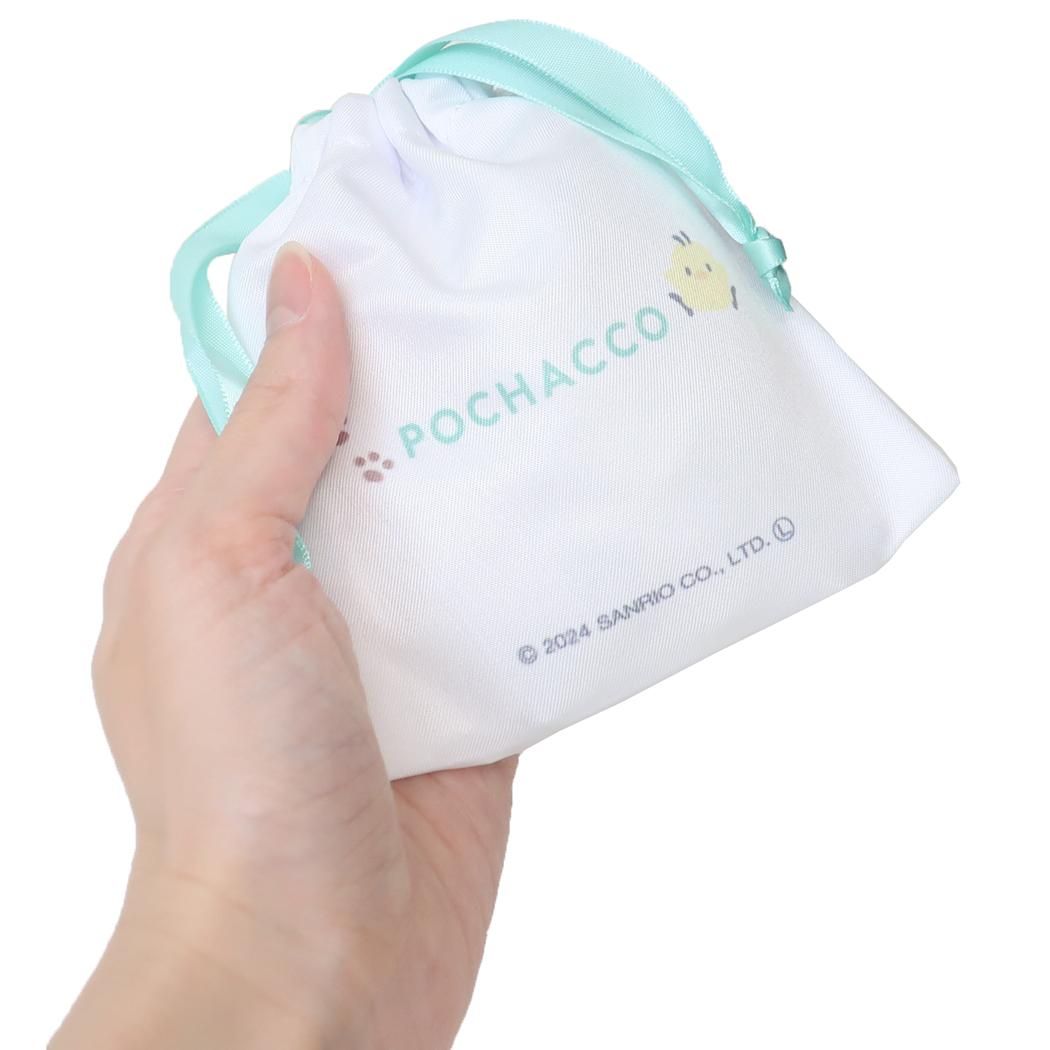 ボンボンドロップシール もじ ポチャッコ1シートつき 巾着、小物入れセット