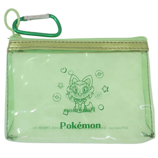 ポケットモンスター クリアポーチ カラビナ付ミニポーチ ニャオハ ポケモン カミオジャパン 小物入れ キャラクター グッズ メール便可 シネマコレクション