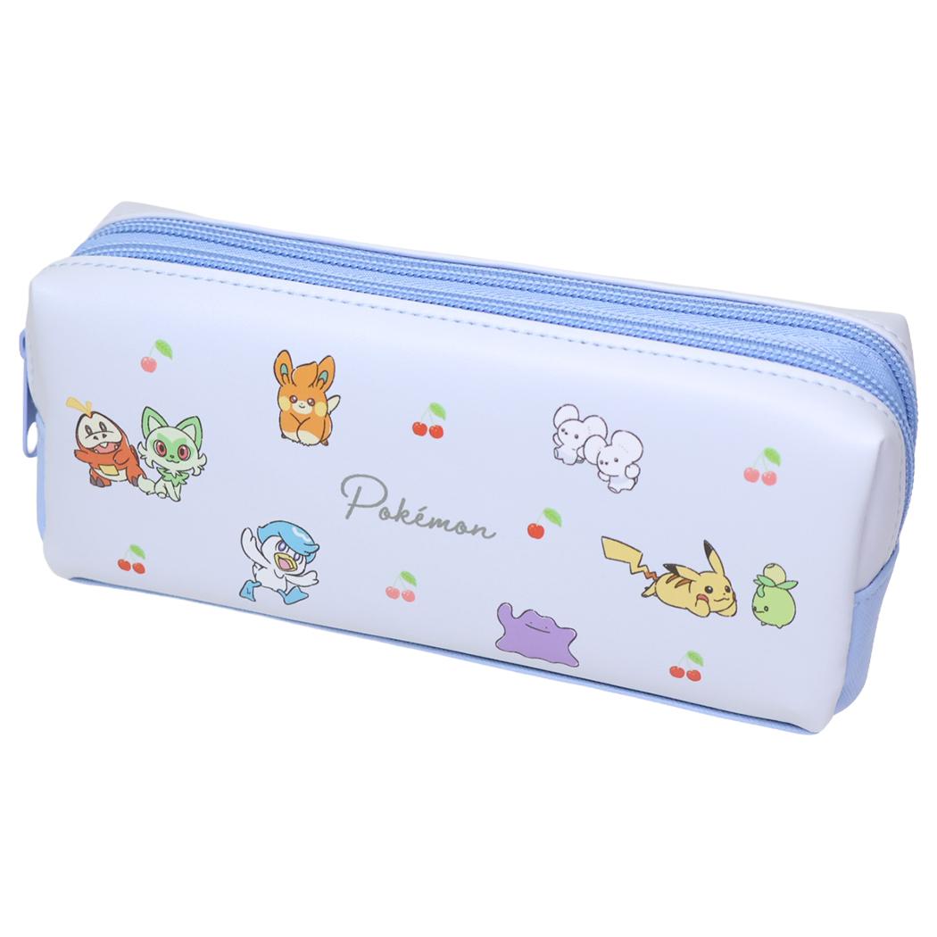 ポケットモンスター ペンポーチ ツインファスナーマルチケース チェリーチラシ ポケモン カミオジャパン 筆箱 新学期準備文具 大容量 かわいい キャラクター グッズ シネマコレクション