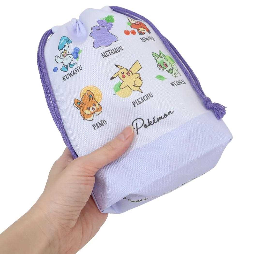 ポケットモンスター 巾着袋 マチ付き巾着 フルーツいっぱい ポケモン カミオジャパン 新学期準備 キャラクター グッズ メール便可 シネマコレクション