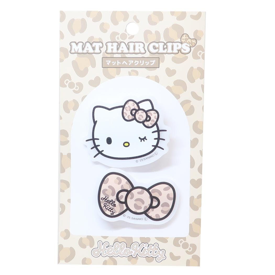 ハローキティ ヘアアクセ マットヘアクリップ ギャルキティ ブラウン サンリオ カミオジャパン 前髪クリップ 洗顔 メイク キャラクター グッズ メール便可 シネマコレクション