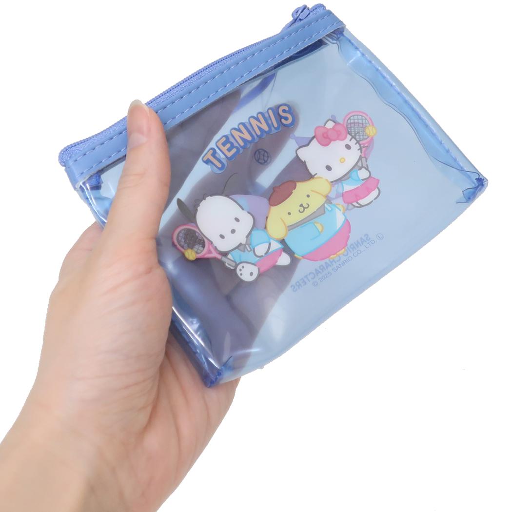 サンリオキャラクターズ ミニポーチ カラビナ付きミニポーチ テニス部 サンリオ部活 サンリオ カミオジャパン 小物入れ キャラクター グッズ メール便可 シネマコレクション