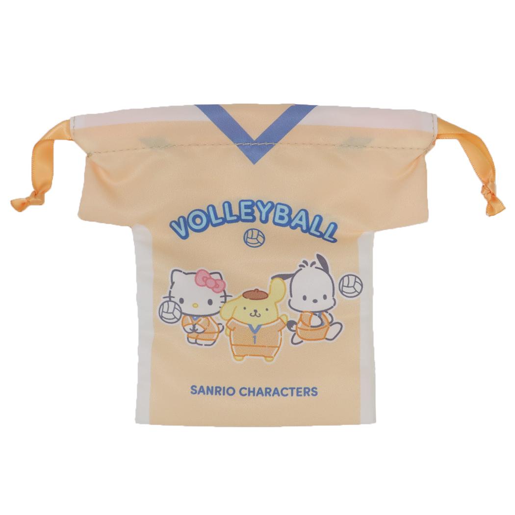 サンリオキャラクターズ 巾着袋 ユニフォーム巾着 きんちゃくポーチ バレーボール部 サンリオ部活 サンリオ カミオジャパン 小物入れ キャラクター グッズ メール便可 シネマコレクション