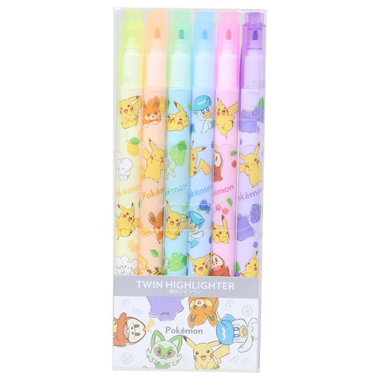 ポケットモンスター カラーマーカー 蛍光ツインペン 6色セット ポケモン カミオジャパン 蛍光ペン 新学期準備文具 キャラクター グッズ メール便可 シネマコレクション