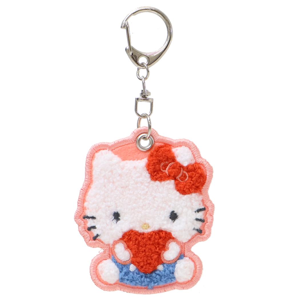 ハローキティ キーリング さがらキーホルダー MOFUMOFU サンリオ カミオジャパン サガラ刺繍 キャラクター グッズ メール便可 シネマコレクション