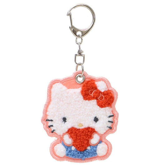 ハローキティ キーリング さがらキーホルダー MOFUMOFU サンリオ カミオジャパン サガラ刺繍 キャラクター グッズ メール便可 シネマコレクション