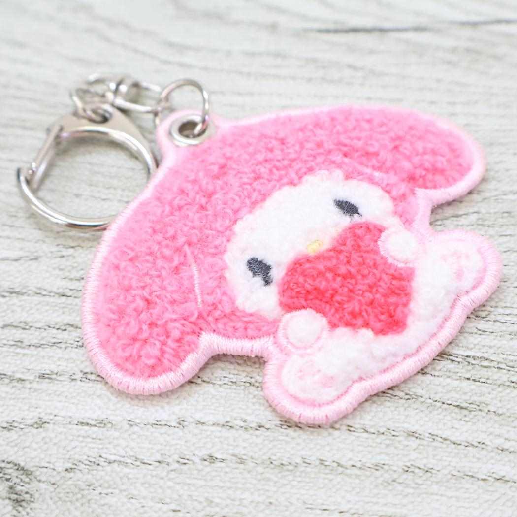 マイメロディ キーリング さがらキーホルダー MOFUMOFU サンリオ カミオジャパン サガラ刺繍 キャラクター グッズ メール便可 シネマコレクション