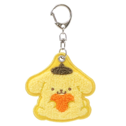 ポムポムプリン キーリング さがらキーホルダー MOFUMOFU サンリオ カミオジャパン サガラ刺繍 キャラクター グッズ メール便可 シネマコレクション