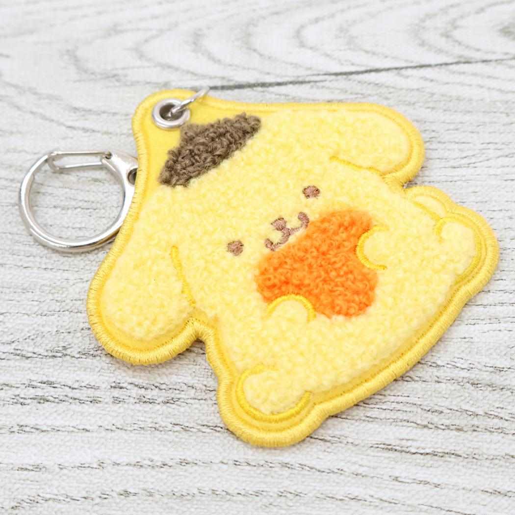 ポムポムプリン キーリング さがらキーホルダー MOFUMOFU サンリオ カミオジャパン サガラ刺繍 キャラクター グッズ メール便可 シネマコレクション
