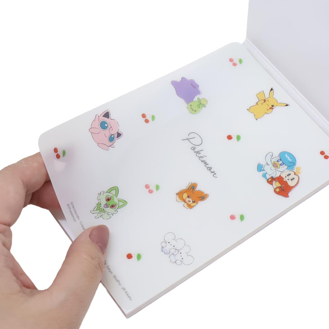 ポケットモンスター メモ帳 クリアシートメモ A6 チェリーチラシ ポケモン カミオジャパン 下敷き付きメモ 新学期準備文具 かわいい キャラクター グッズ メール便可 シネマコレクション
