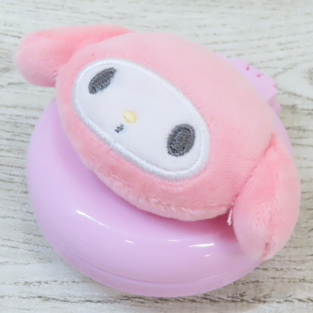 ボンボンドロップシール もじ マイメロディ1シートつき ぬいキー、手鏡セット