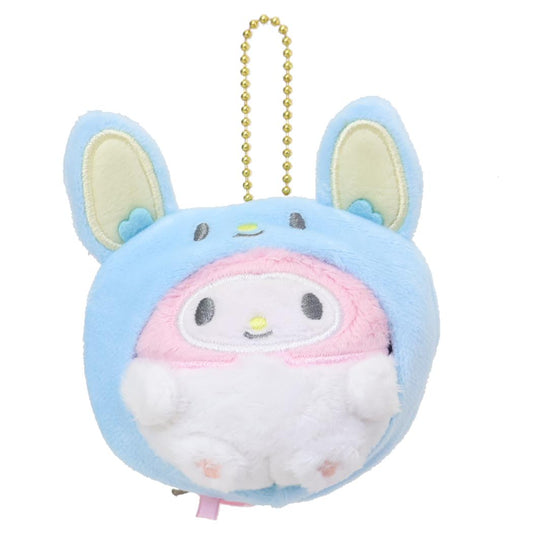 マイメロディ マスコット かくれぬいキーホルダー サンリオ カミオジャパン ミニぬいぐるみボールチェーン キャラクター グッズ シネマコレクション