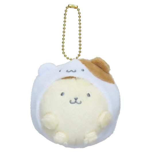 ポムポムプリン マスコット かくれぬいキーホルダー サンリオ カミオジャパン ミニぬいぐるみボールチェーン キャラクター グッズ シネマコレクション