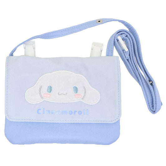 シナモロール クリップポケット 横長タイプ ショルダーひもつき どこでもポッケ サンリオ カミオジャパン キッズポシェット キャラクター グッズ メール便可 シネマコレクション