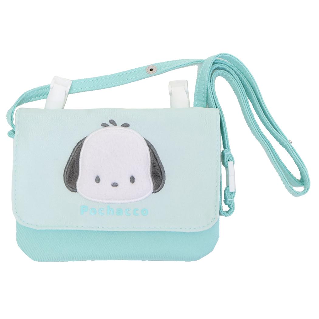 ポチャッコ クリップポケット 横長タイプ ショルダーひもつき どこでもポッケ サンリオ カミオジャパン キッズポシェット キャラクター グッズ メール便可 シネマコレクション