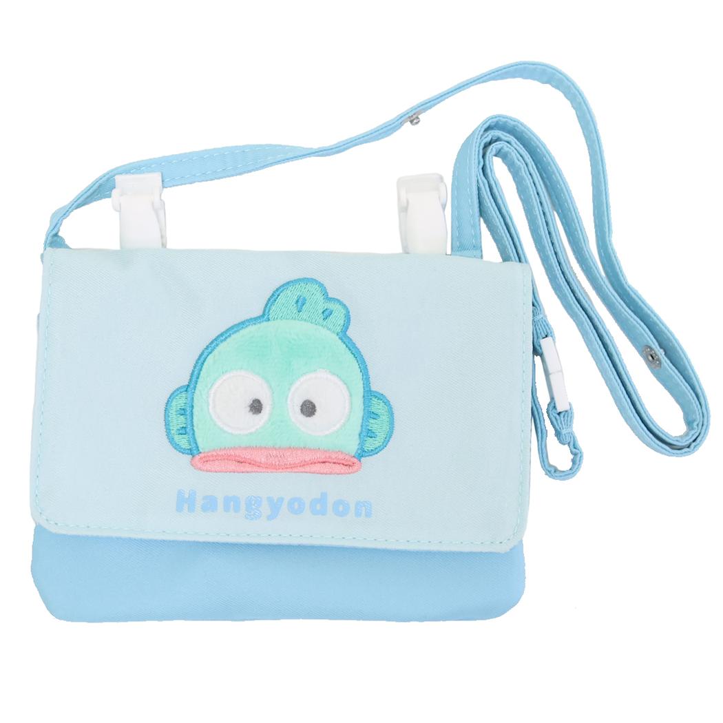ハンギョドン クリップポケット 横長タイプ ショルダーひもつき どこでもポッケ サンリオ カミオジャパン キッズポシェット キャラクター グッズ メール便可 シネマコレクション