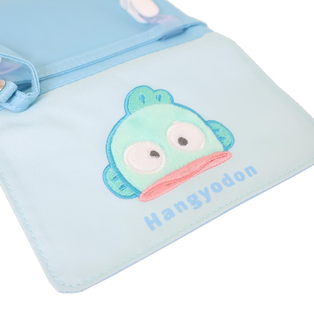 ハンギョドン クリップポケット 横長タイプ ショルダーひもつき どこでもポッケ サンリオ カミオジャパン キッズポシェット キャラクター グッズ メール便可 シネマコレクション