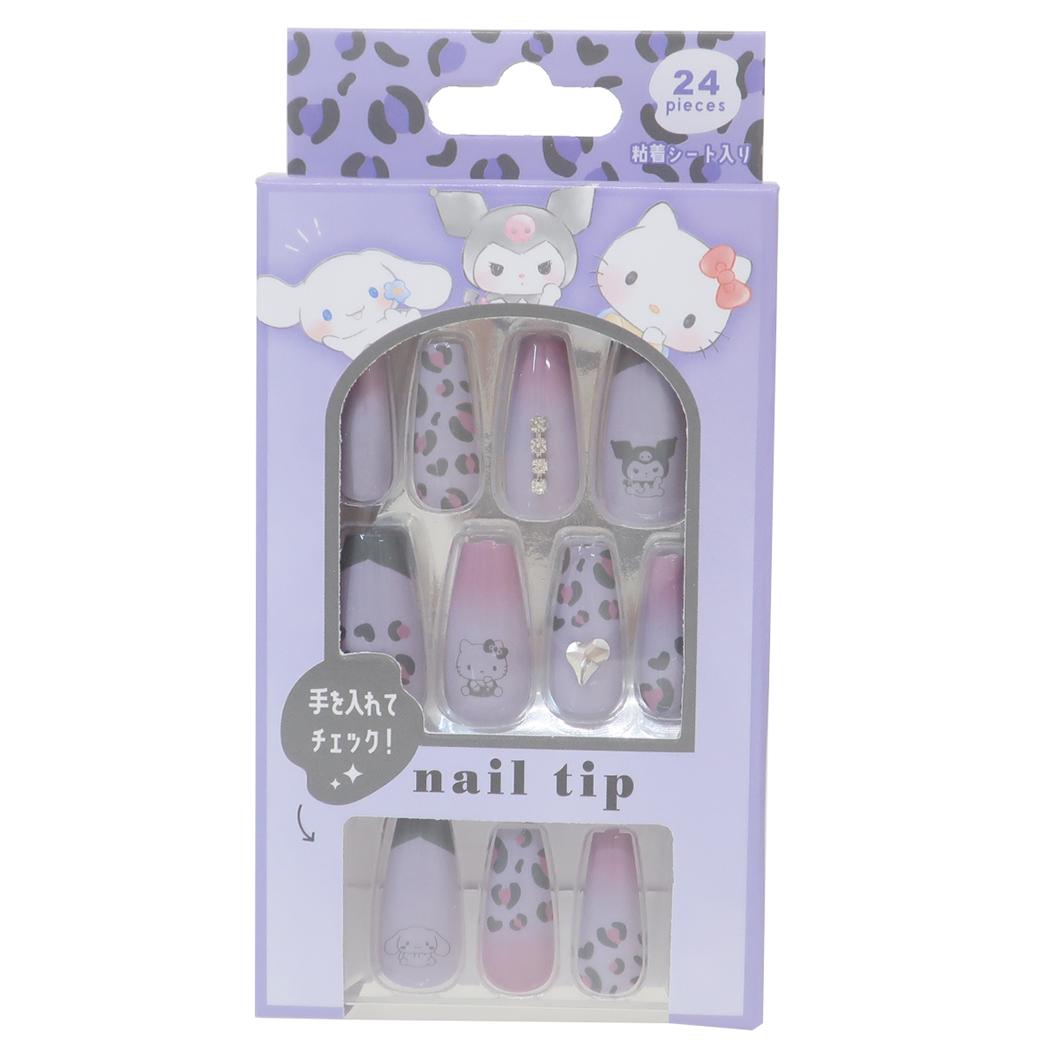 サンリオキャラクターズ コスメ雑貨 サンリオネイルチップ PURPLE サンリオ カミオジャパン ネイルアート 付け爪 おしゃれ キャラクター グッズ メール便可 シネマコレクション