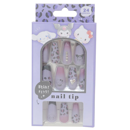サンリオキャラクターズ コスメ雑貨 サンリオネイルチップ PURPLE サンリオ カミオジャパン ネイルアート 付け爪 おしゃれ キャラクター グッズ メール便可 シネマコレクション