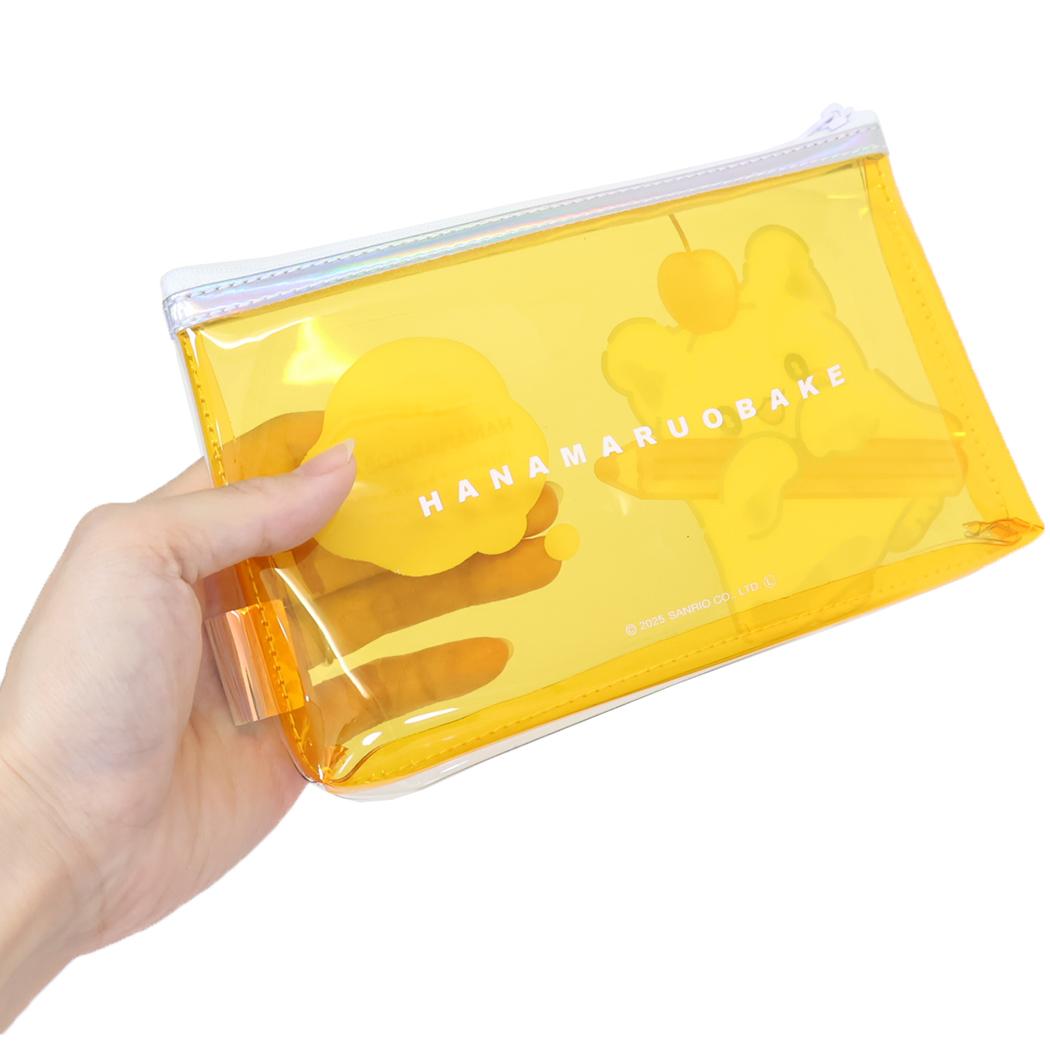 はなまるおばけ ペンポーチ クリアフラットペンケース サンリオ カミオジャパン 筆箱 新学期準備文具 かわいい キャラクター グッズ メール便可 シネマコレクション