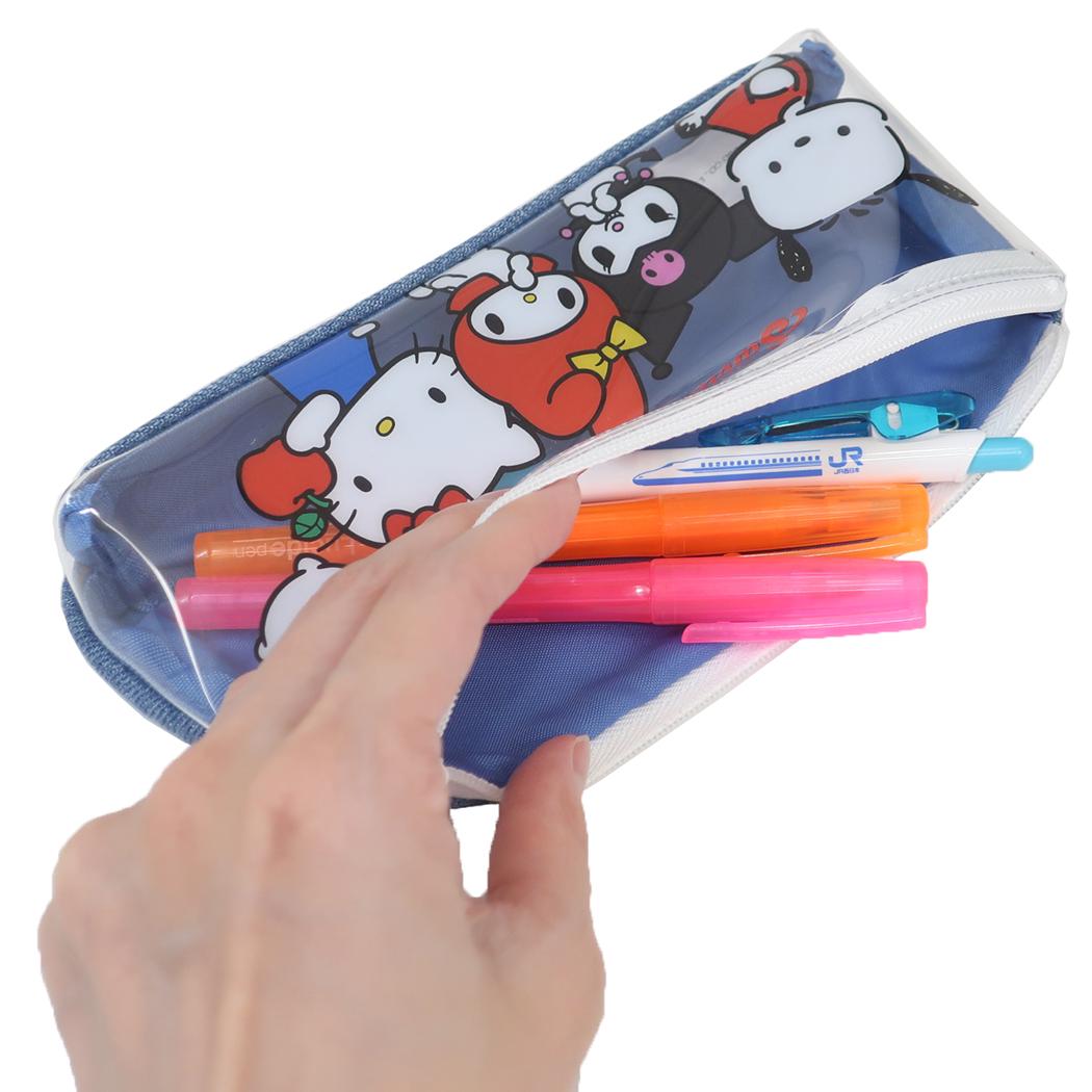 サンリオキャラクターズ ペンポーチ クリアデニムペンケース サンリオ カミオジャパン 筆箱 新学期準備文具 キャラクター グッズ シネマコレクション