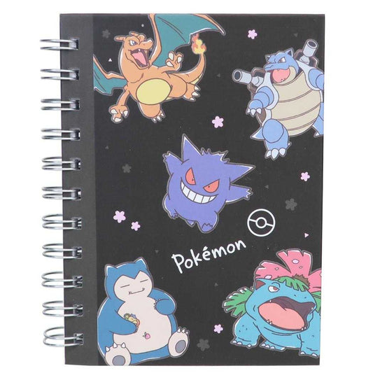 ポケットモンスター リングノート A6Wリングノート サクラブラック ポケモン カミオジャパン 新学期準備文具 キャラクター グッズ メール便可 シネマコレクション