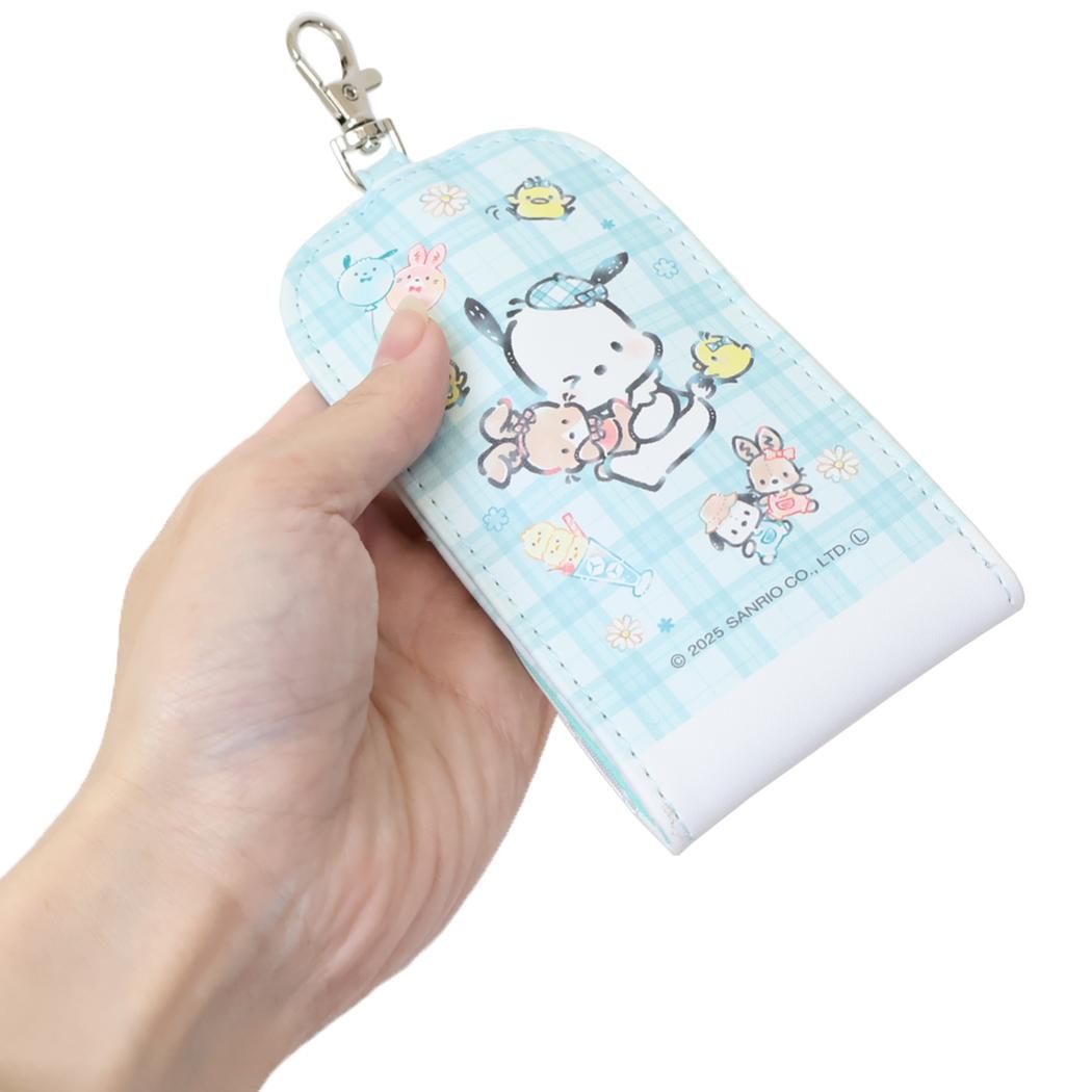ポチャッコ 子供用ランドセル キーケース 反射シート付きリールキーカバー チェックルック サンリオ カミオジャパン 新学期準備雑貨 キャラクター グッズ メール便可 シネマコレクション