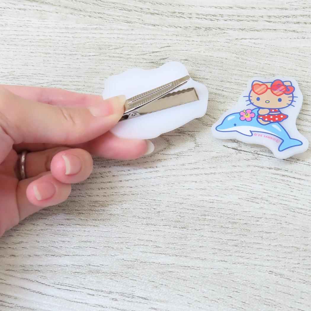ハローキティ ヘアアクセ マットヘアクリップ night party サンリオ カミオジャパン かわいい キャラクター グッズ メール便可 シネマコレクション