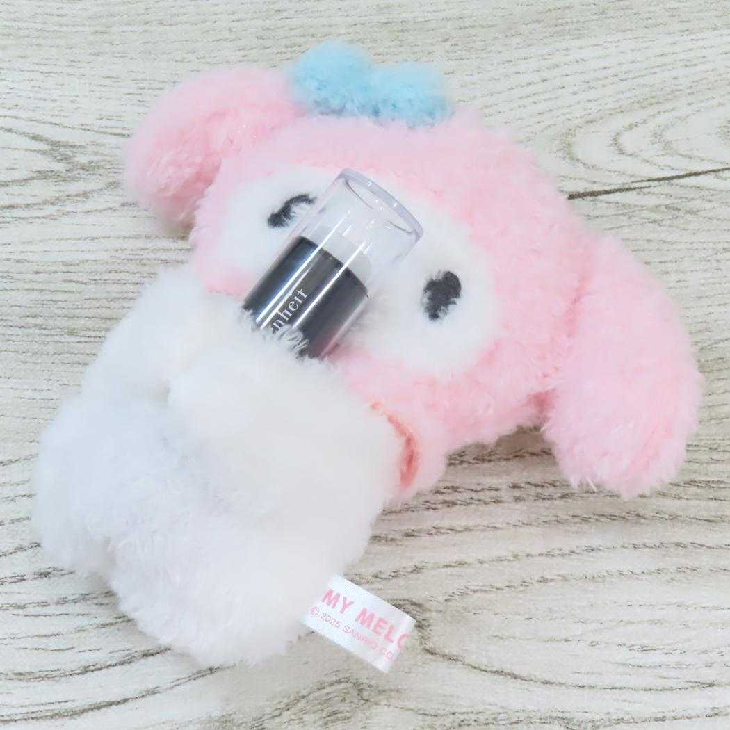 ボンボンドロップシール もじ マイメロディ1シートつき ぬいキー、手鏡セット