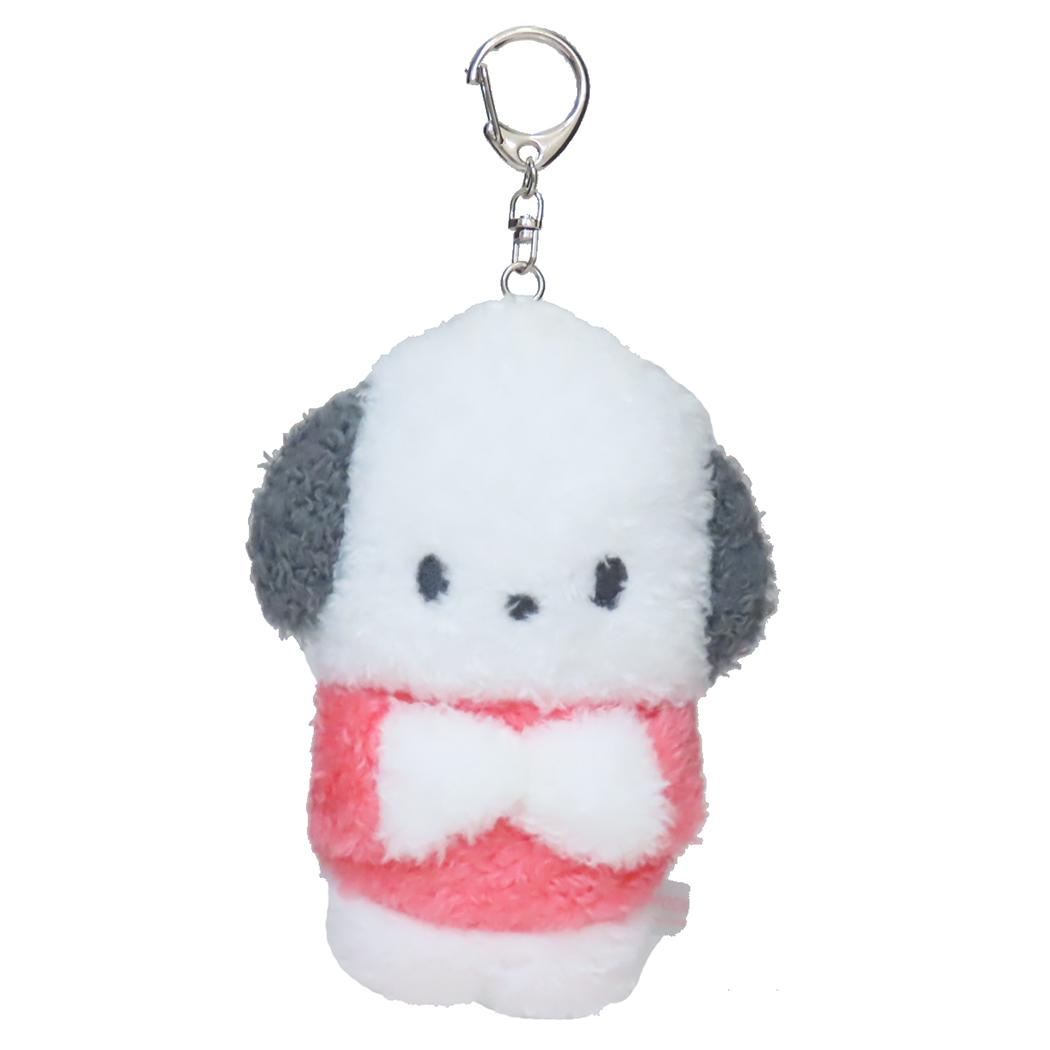 ボンボンドロップシール もじ ポチャッコ1シートつき ぬいキー、クリアケースセット