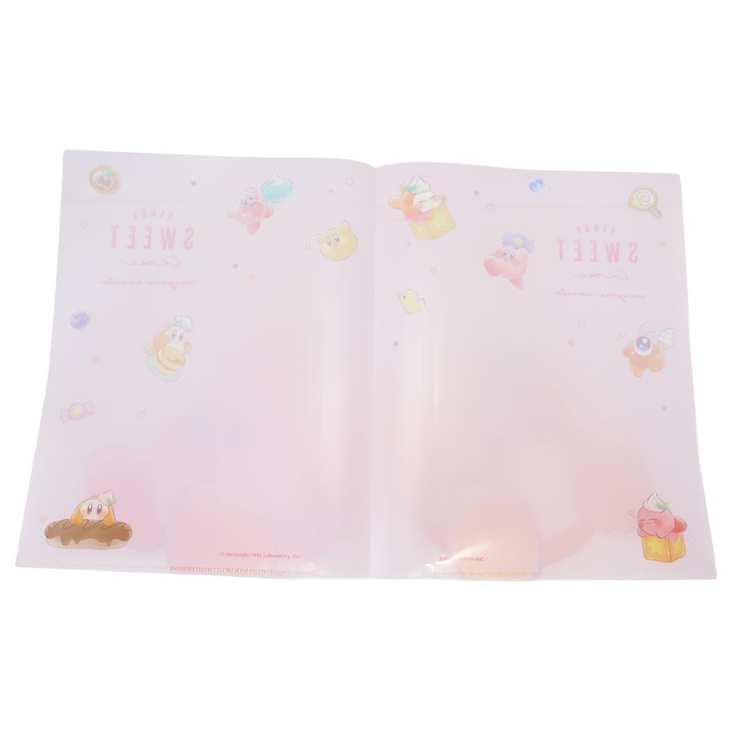 星のカービィ ポケットファイル Wサイドポケットクリアファイル A4 everyone sweets カミオジャパン 新学期準備文具 キャラクター グッズ シネマコレクション