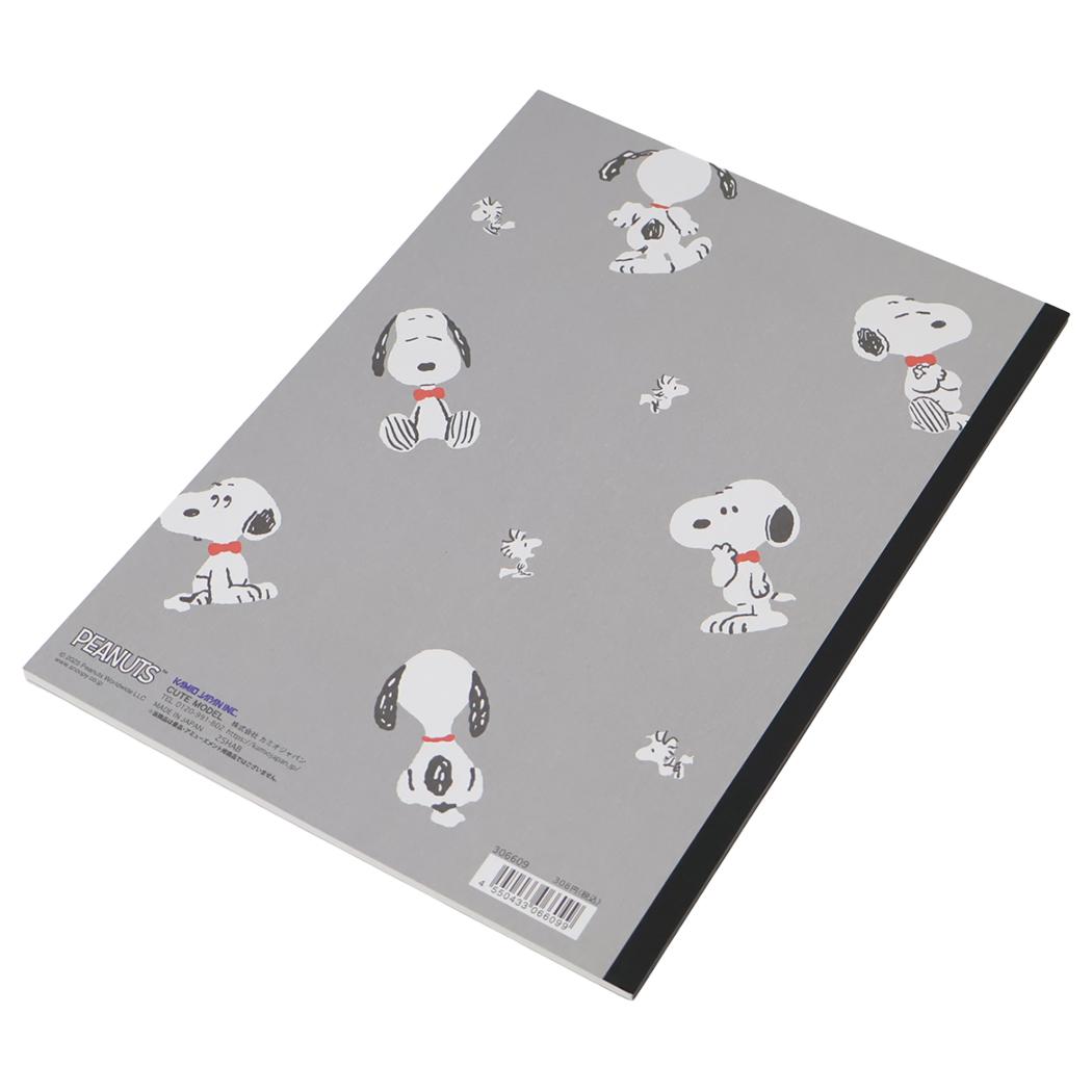 スヌーピー 横罫ノート B5クロスノート Snoopy monotone ピーナッツ カミオジャパン 新学期準備文具 キャラクター グッズ メール便可 シネマコレクション