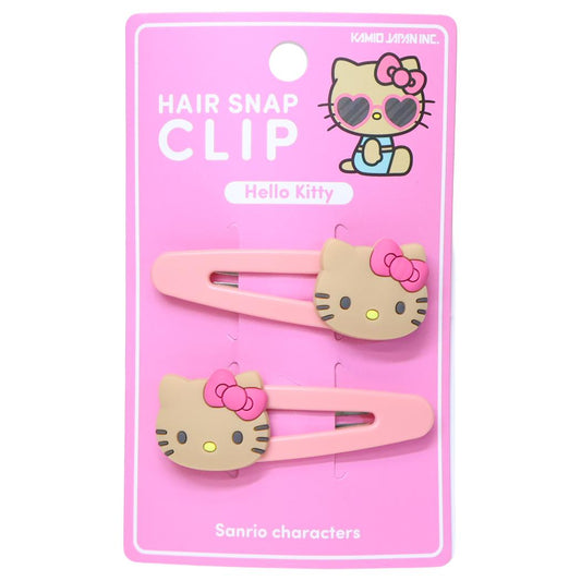 ハローキティ ヘアアクセ ヘアスナップクリップ 2個セット 日焼け サンリオ カミオジャパン 前髪クリップ キャラクター グッズ メール便可 シネマコレクション