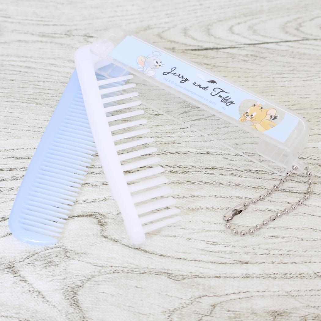 トムとジェリー ヘアブラシ 折りたたみブラシ＆コーム キュートアタック ワーナーブラザース カミオジャパン プレゼント かわいい 折りたたみくし キャラクター グッズ シネマコレクション