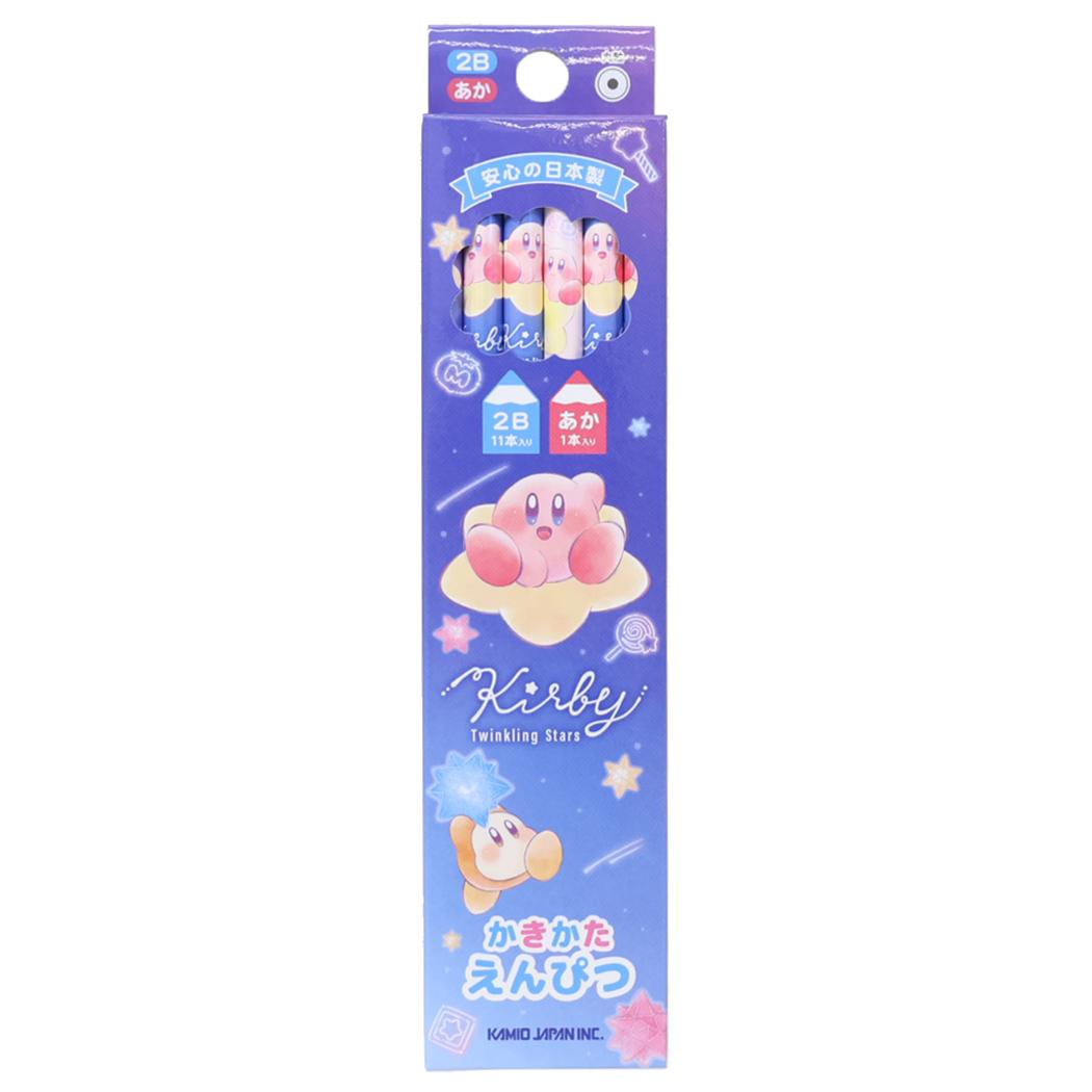 星のカービィ 2B＆赤鉛筆 12本セット ダース鉛筆 Twinkling Stars カミオジャパン えんぴつ 新学期準備文具 筆記用具 小学生 かわいい キャラクター グッズ メール便可 シネマコレクション