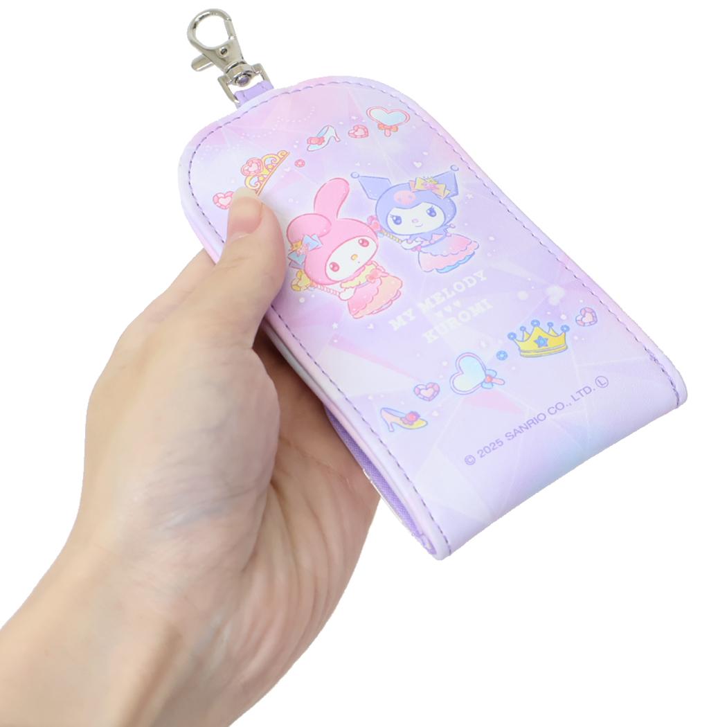 マイメロディ＆クロミ 子供用ランドセル キーケース 反射シート付きリールキーカバー キラキラドレス サンリオ カミオジャパン 新学期準備雑貨 キャラクター グッズ メール便可 シネマコレクション