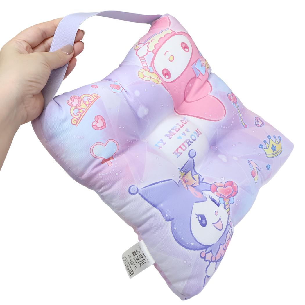 マイメロディ＆クロミ 子供用学校座布団 スクールクッション キラキラドレス サンリオ カミオジャパン 新学期準備雑貨 キャラクター グッズ シネマコレクション