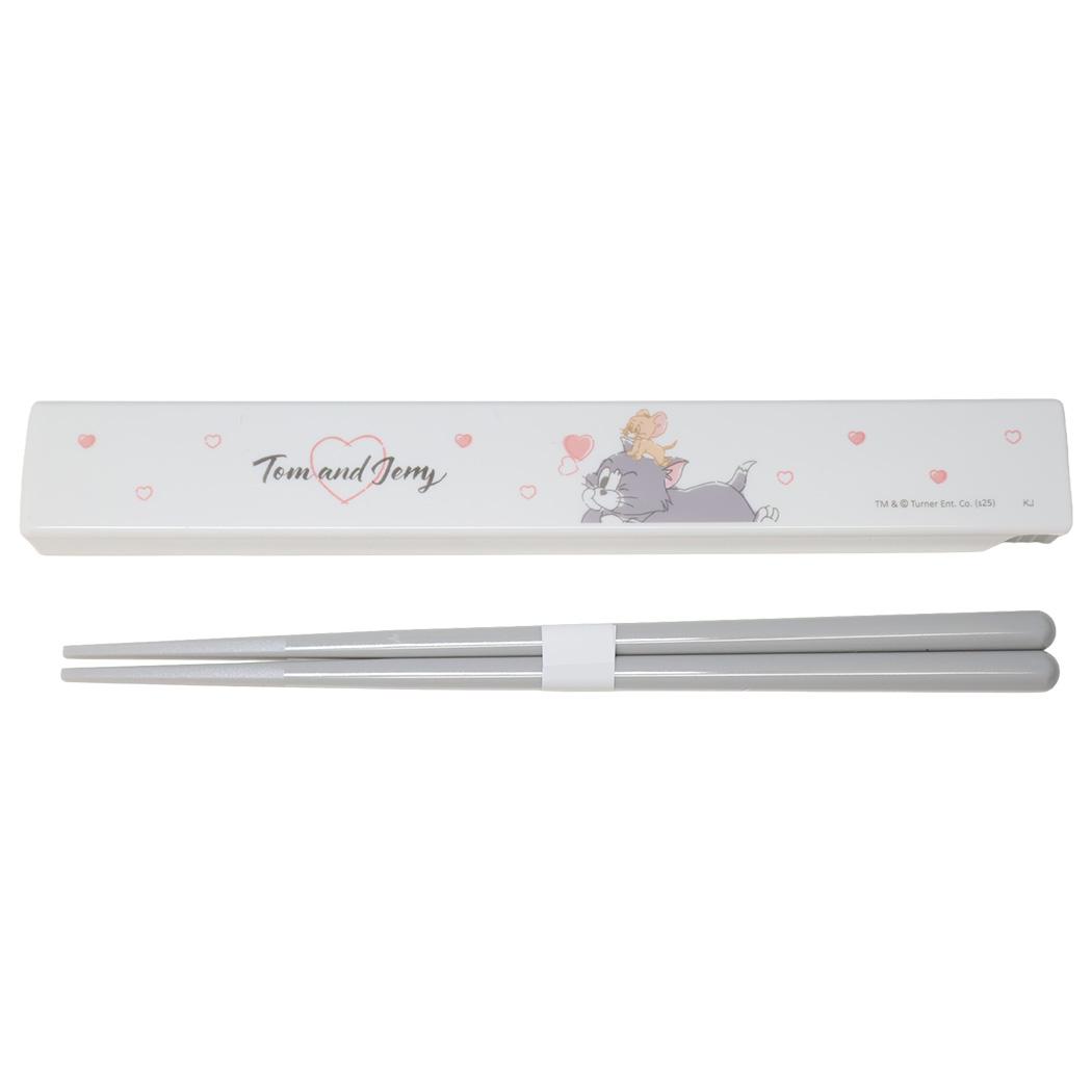 トムとジェリー おはしセット 抗菌 はし＆はしケース スライド式 Lovely days ワーナーブラザース カミオジャパン 新学期準備 日本製 キャラクター グッズ メール便可 シネマコレクション