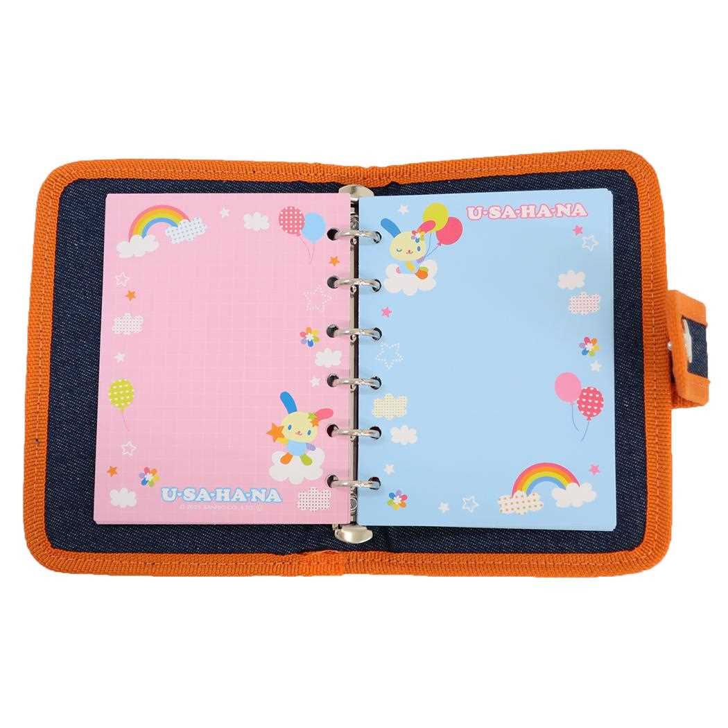ウサハナ シール帳 デニムシールバインダー サンリオ カミオジャパン シール交換帳 キャラクター グッズ シネマコレクション