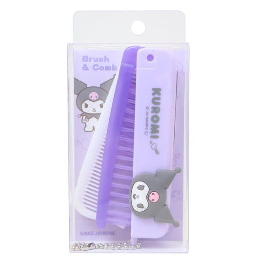 クロミ ヘアブラシ ぷっくり折りたたみブラシ＆コーム サンリオ カミオジャパン プレゼント かわいい 折りたたみくし キャラクター グッズ メール便可 シネマコレクション