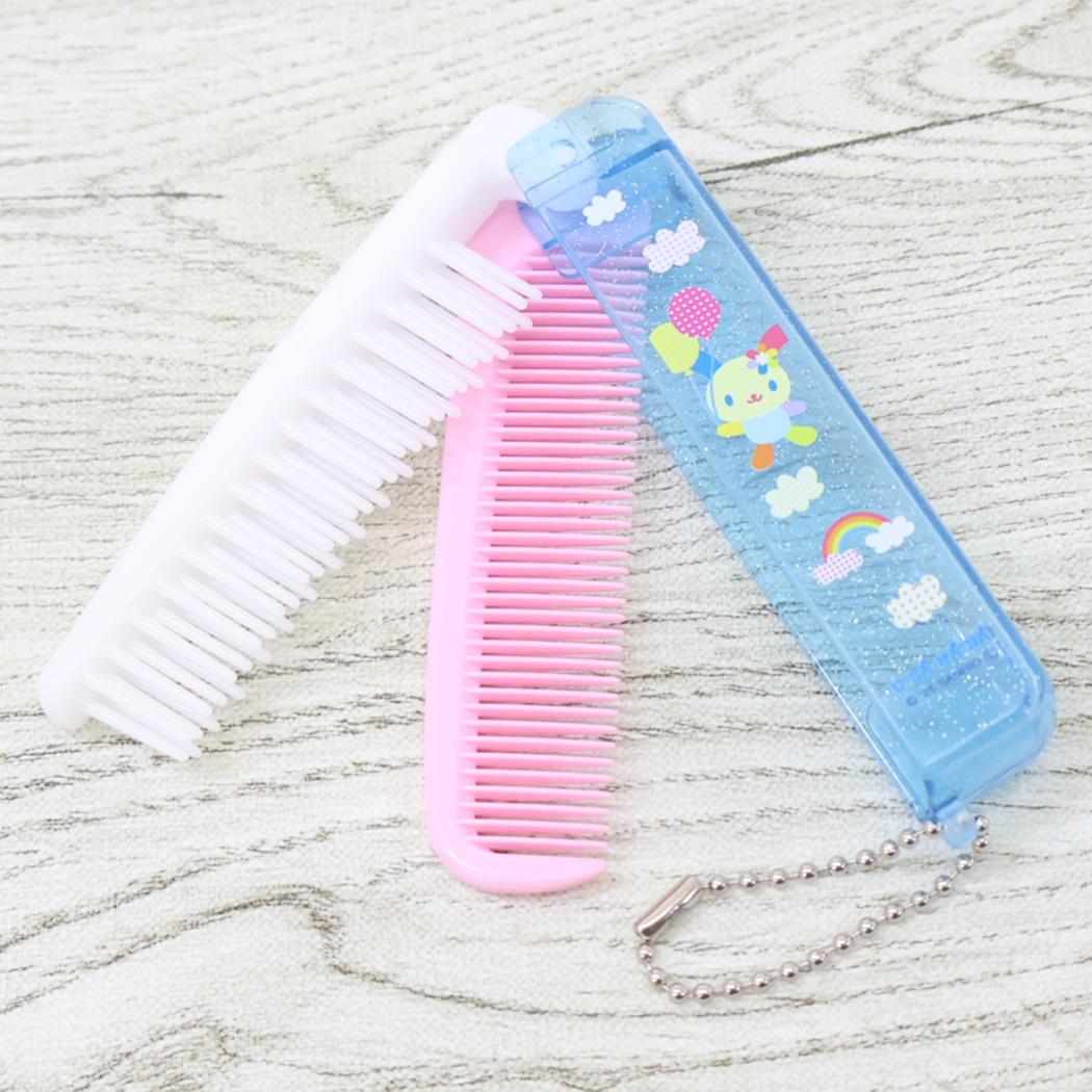 ウサハナ ヘアブラシ 折りたたみブラシ＆コーム 空 サンリオ カミオジャパン プレゼント かわいい 折りたたみくし キャラクター グッズ メール便可 シネマコレクション