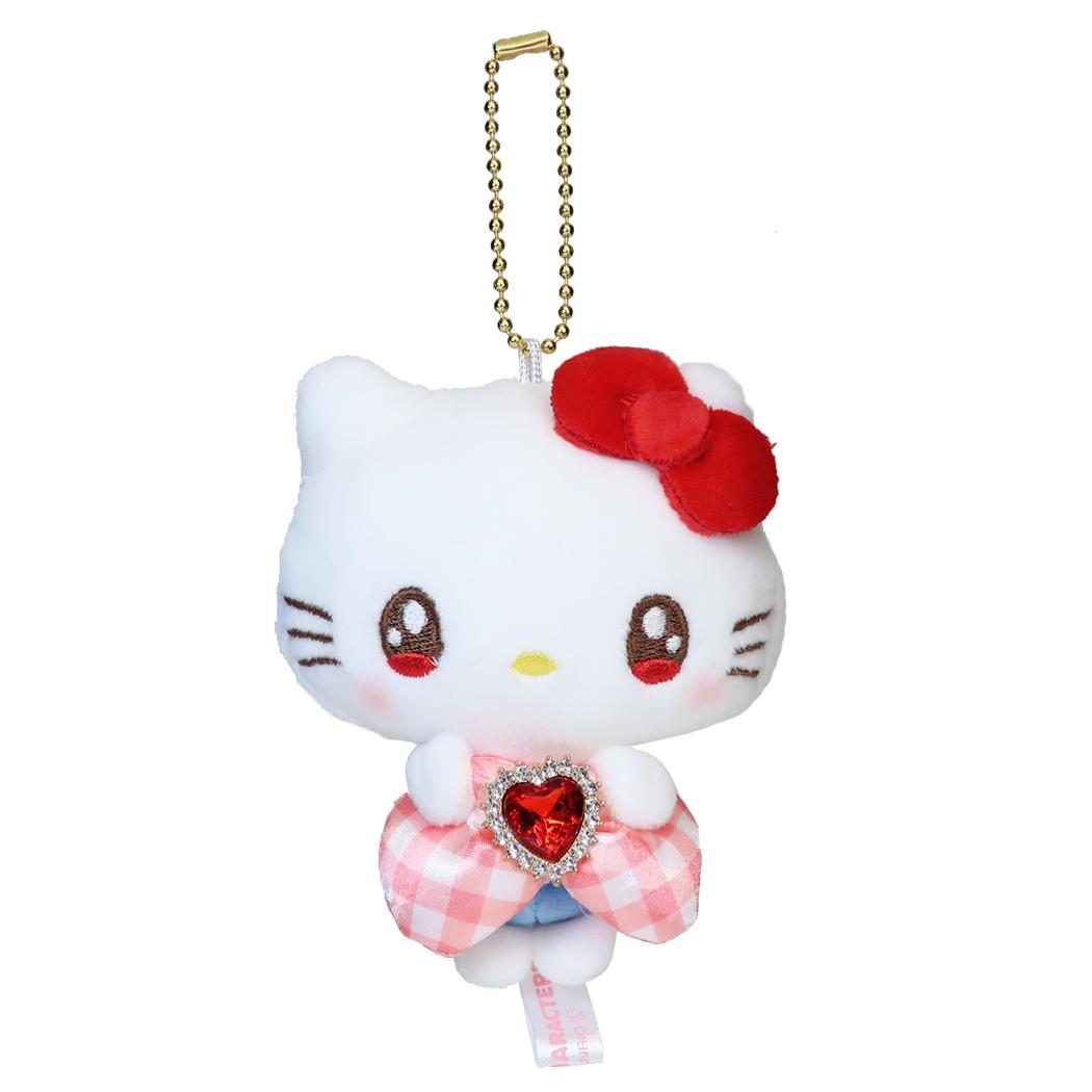 サンリオ ぬいぐるみ キラキラリボン マスコット キーホルダー ハローキティ Sanrio カミオジャパン