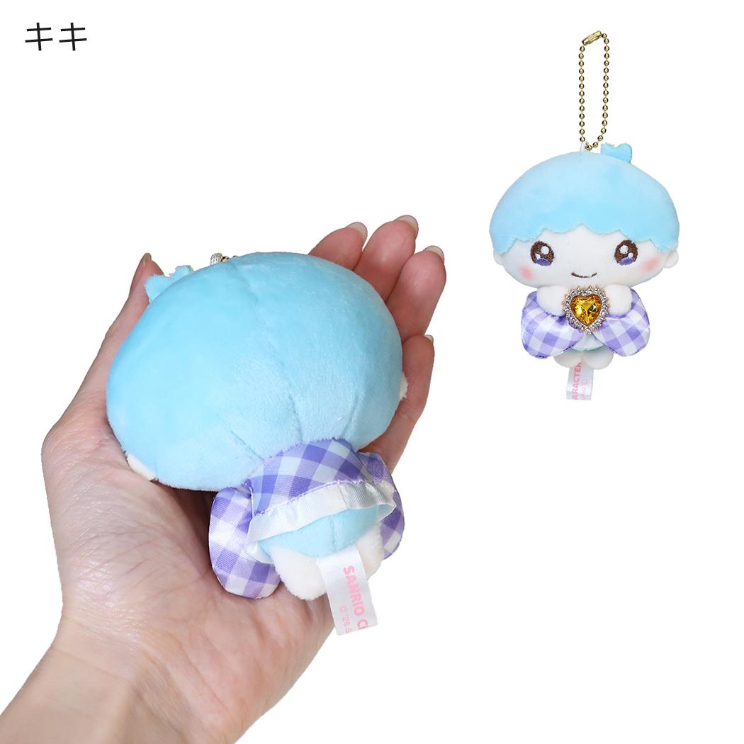 サンリオ ぬいぐるみ キラキラリボン マスコット キーホルダー リトルツインスターズ キキ Sanrio カミオジャパン