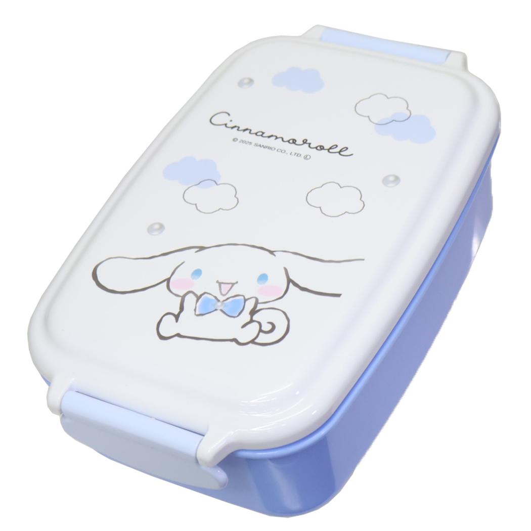 シナモロール お弁当箱 抗菌 1段ランチボックス モノクロリボン サンリオ カミオジャパン 新学期準備 日本製 キャラクター グッズ シネマコレクション