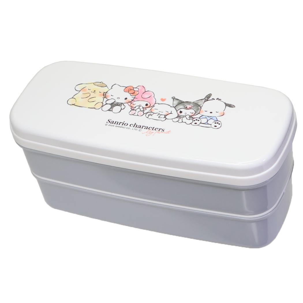 サンリオキャラクターズ お弁当箱 抗菌 スリム2段ランチボックス みんなと一緒 サンリオ カミオジャパン 新学期準備 日本製 キャラクター グッズ シネマコレクション